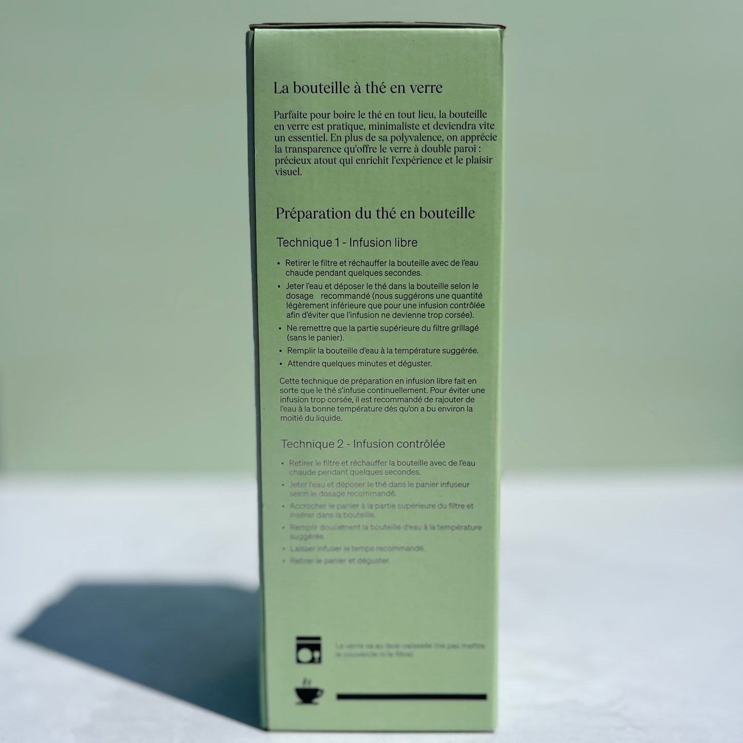 Bouteille à thé en verre Camellia Sinensis