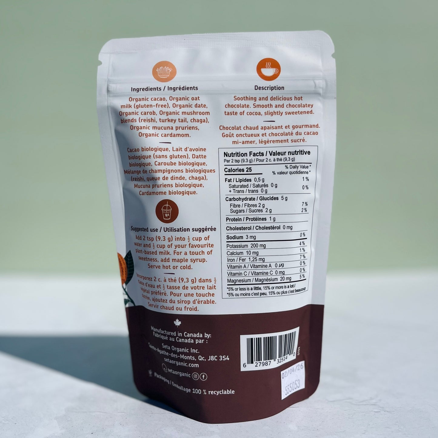 Latté au cacao