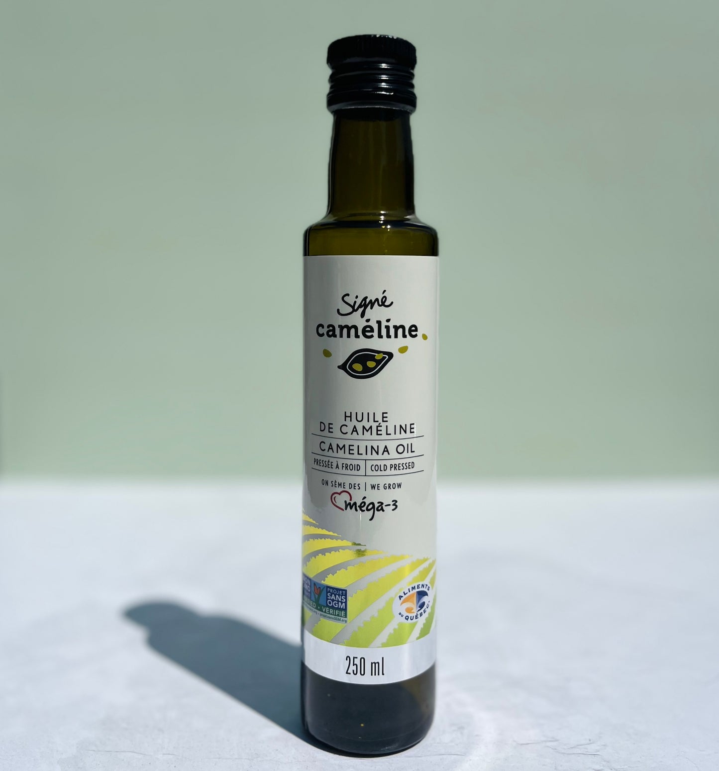 Bouteille 250 ml vide d’ huile de caméline