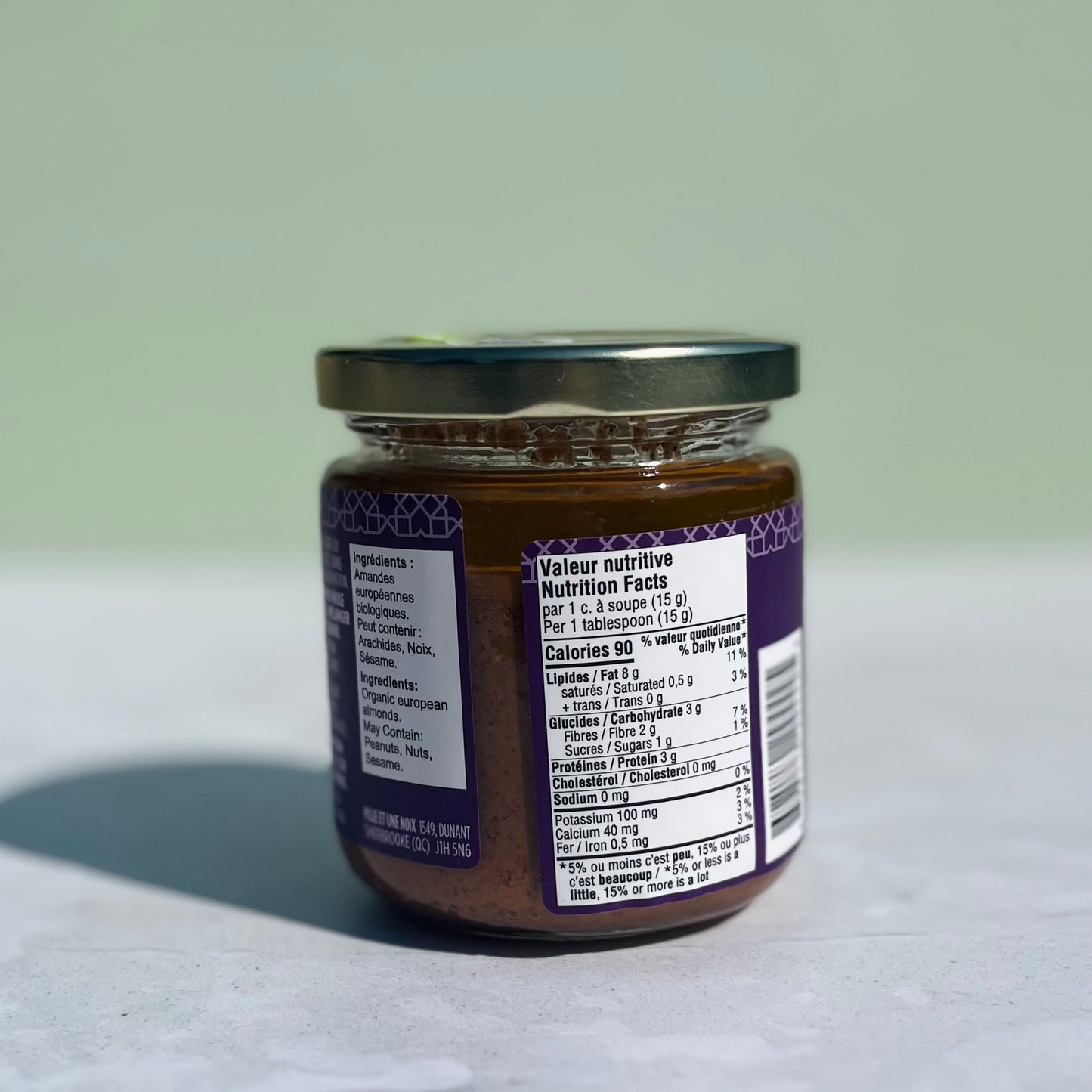 Beurre d'amandes crémeux biologique