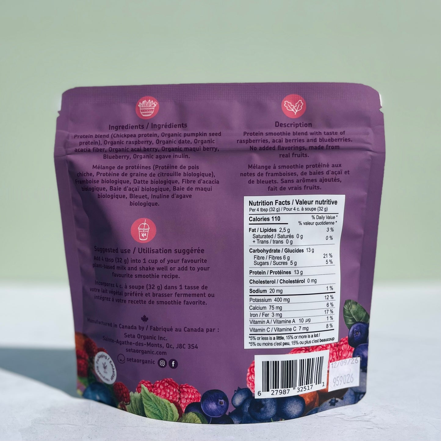 Smoothie Framboise Açaï