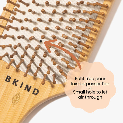 Brosse à cheveux en bambou biodégradable