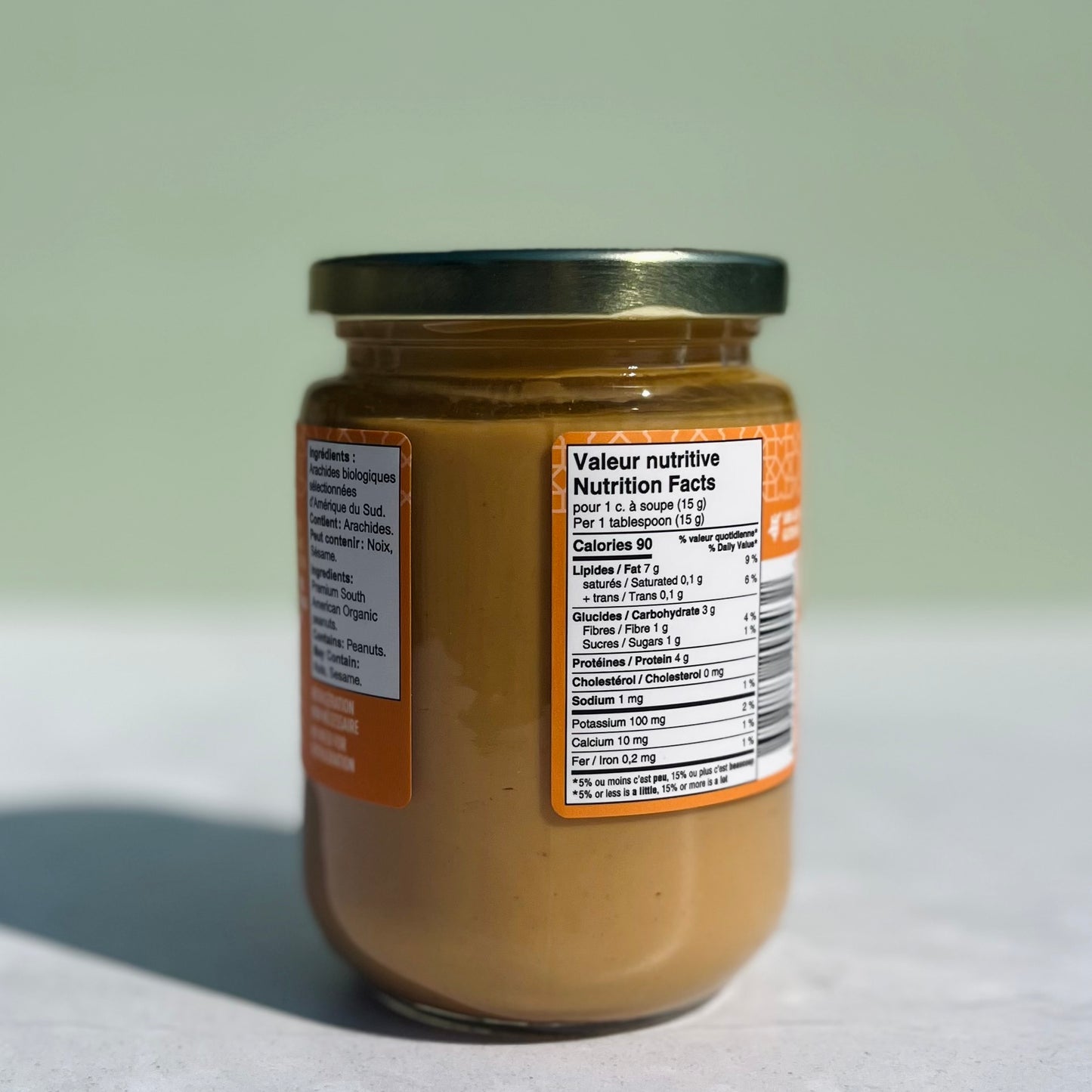 Beurre d'arachides croquant biologique