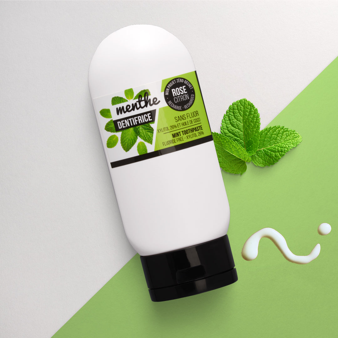 Dentifrice sans fluor en tube