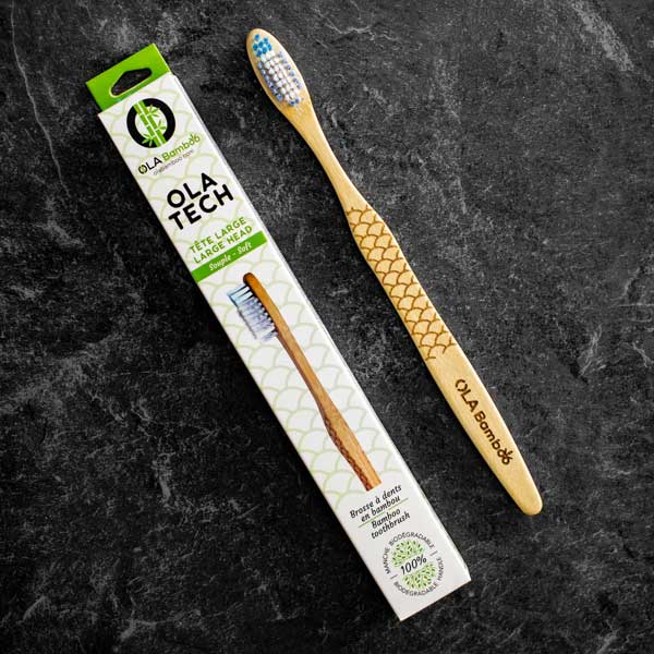 Brosse à dents en bambou pour adultes