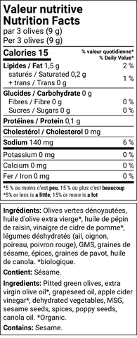 Olives vertes marinées - Vrac