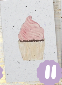Carte de souhaits en papier ensemencé