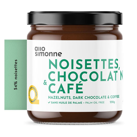 Tartinade Noisettes, Chocolat noir & Café