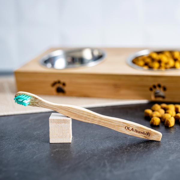 Brosse à dents pour animaux en bambou