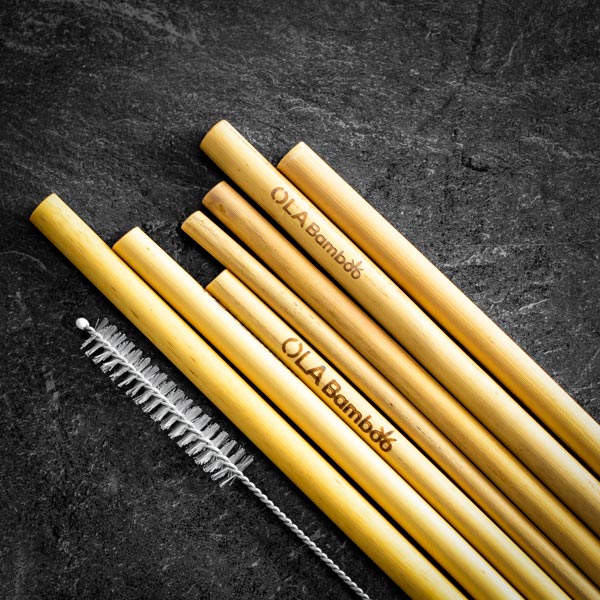 Paille en bambou réutilisable