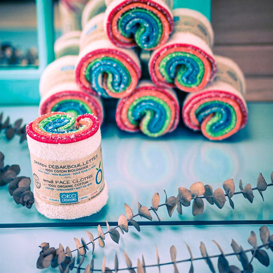 Petites débarbouillettes de coton biologique