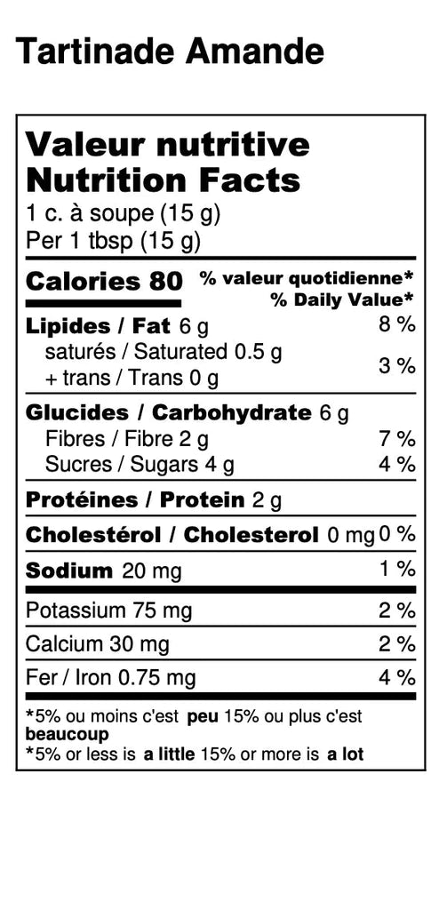 Tartinade Amandes, cardamome et éclats de cacao