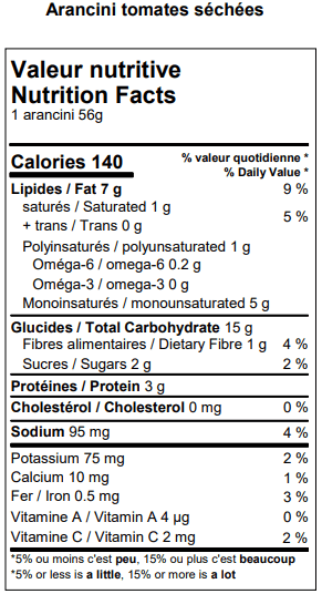 Arancini végétaliennes surgelées - Vrac