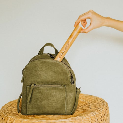 Étui de voyage en bambou pour brosse à dents