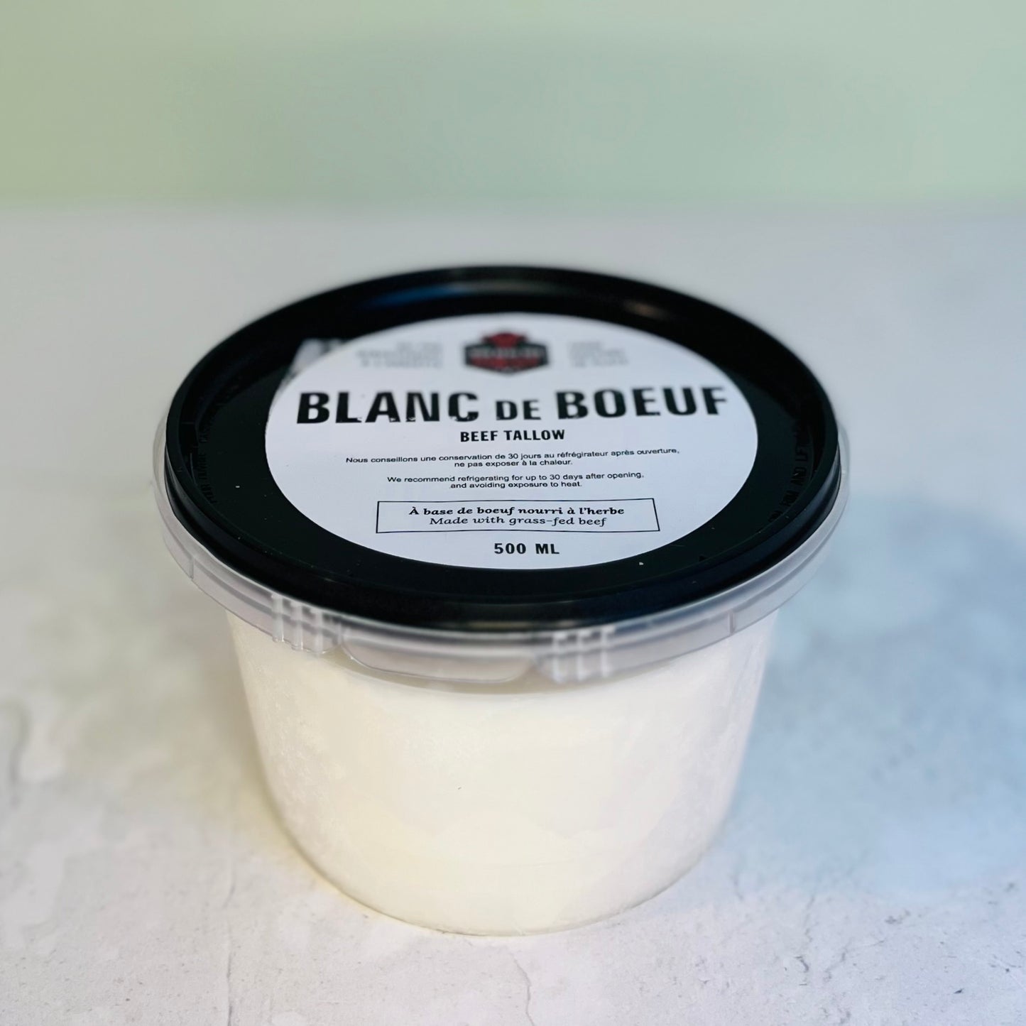 Suif de bœuf nourri 100% à l'herbe