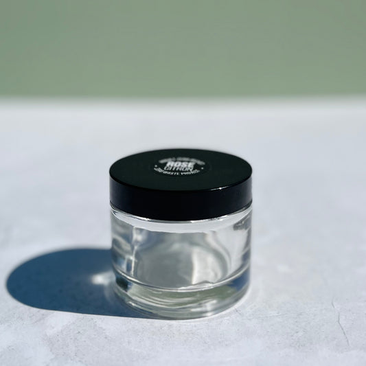 Pot rond en verre couvercle noir Rose Citron - Contenant