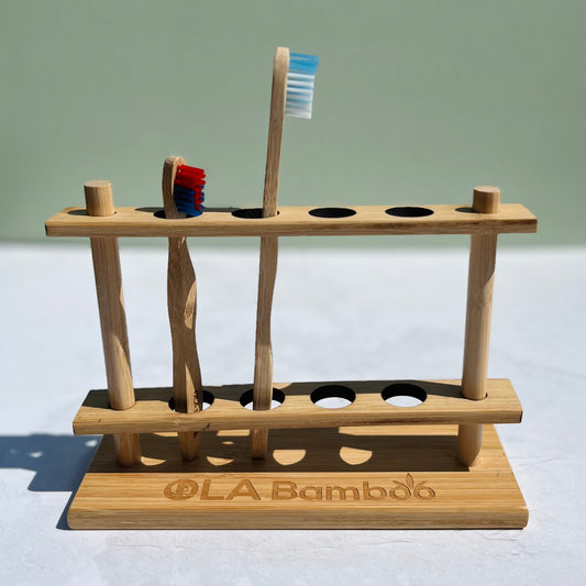 Porte-brosse à dents en bamboo