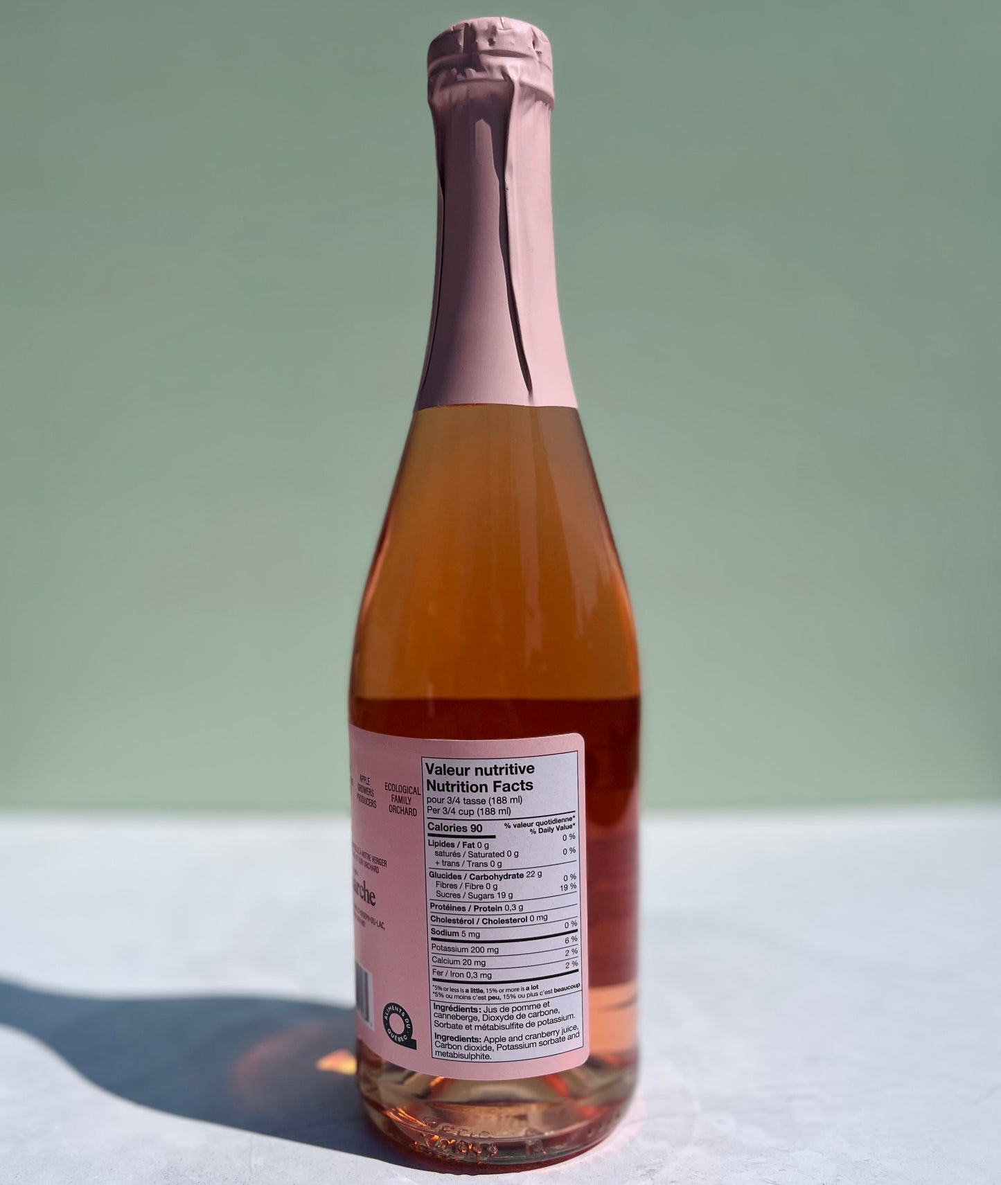 Moût de pomme et canneberge
