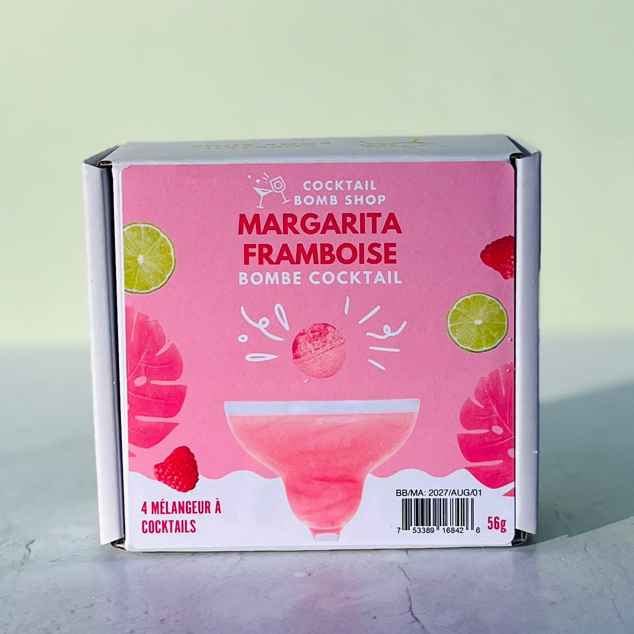 Bombes à cocktail - Margarita framboise (Boite de 4)