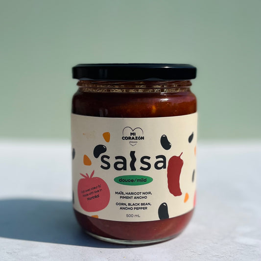 Salsa maïs, haricot noir, piment ancho