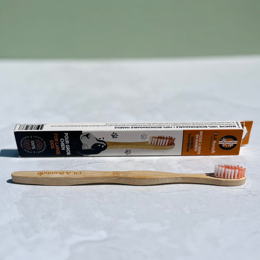 Brosse à dents pour animaux en bambou