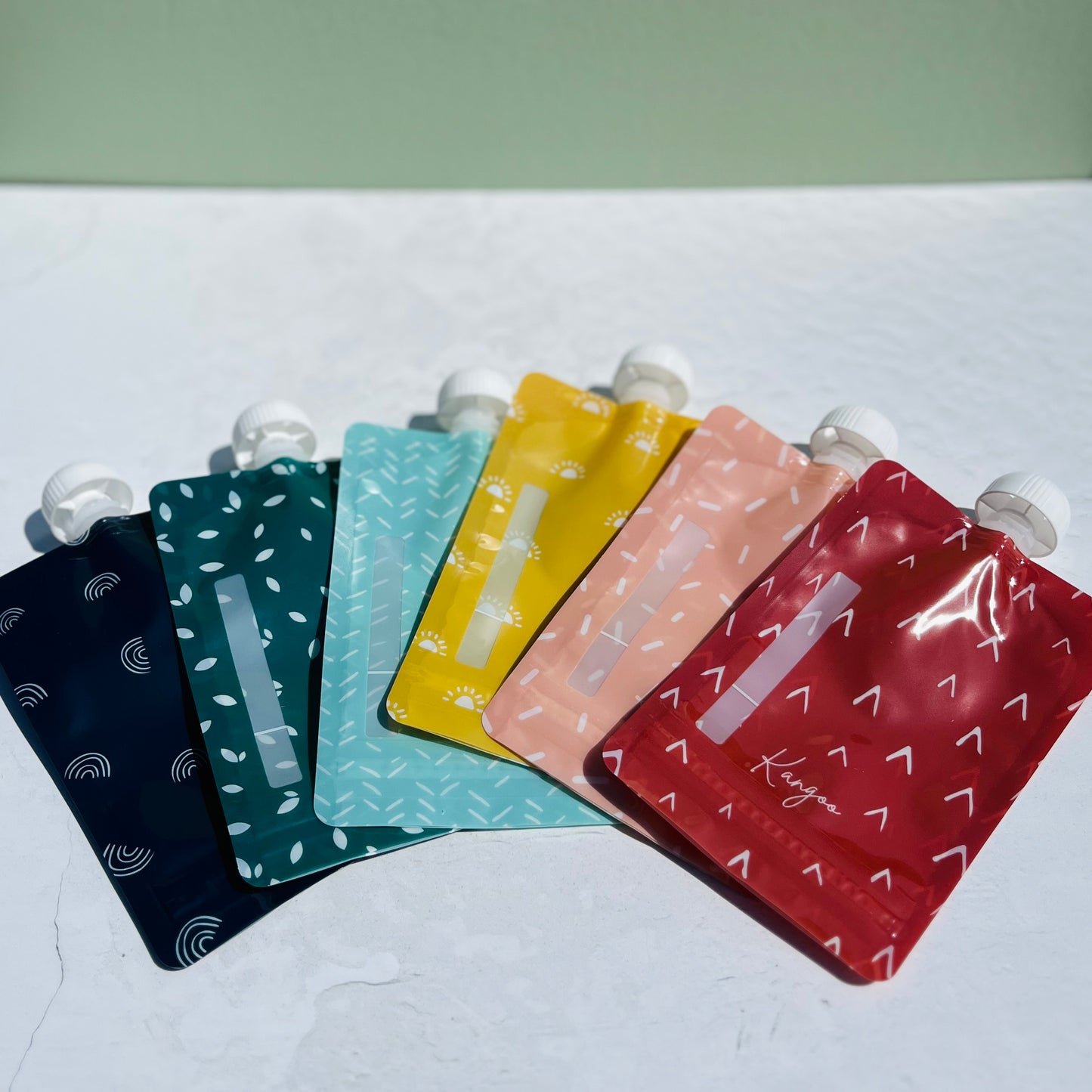 Ensemble de 6 pochettes alimentaires à bec réutilisables