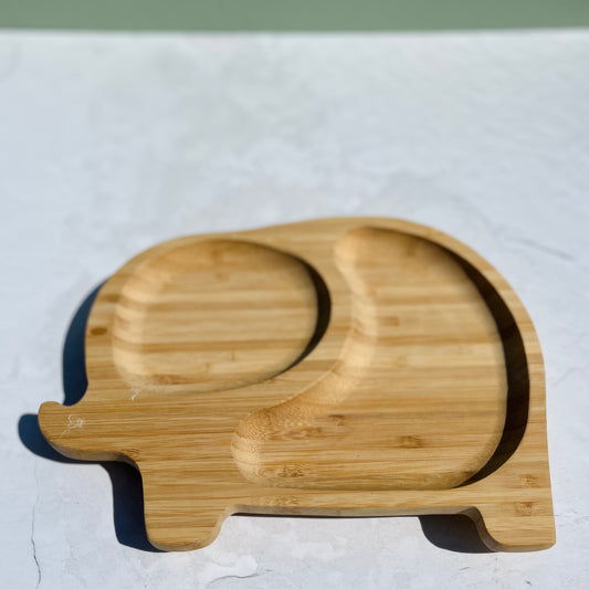 Assiette en bambou avec base à succion