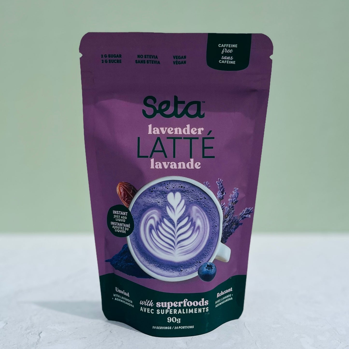 Latté à la lavande