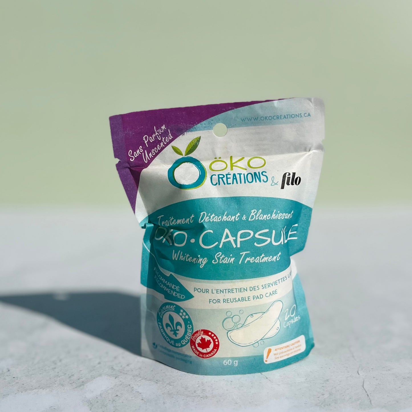 Öko-capsules pour serviettes lavables