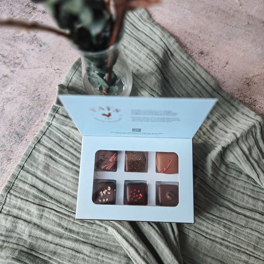 Boite de 6 chocolats fins artisanaux