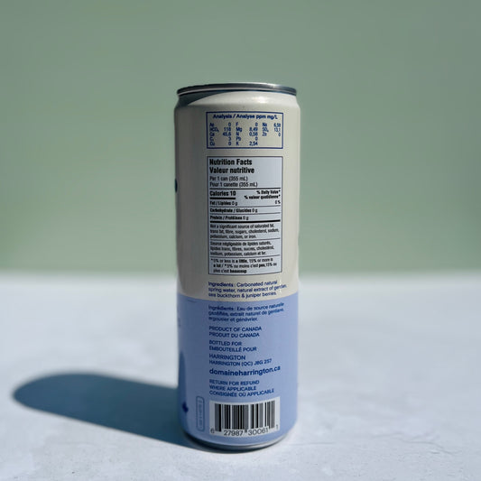 Eau de source pétillante - Argousier et Baies de Genévrier