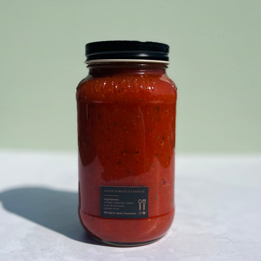 Sauce tomate et basilic - 750ml - consigne 2,50$