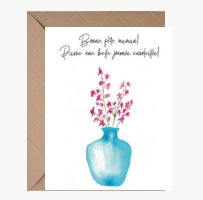 Carte de souhaits en papier ensemencé