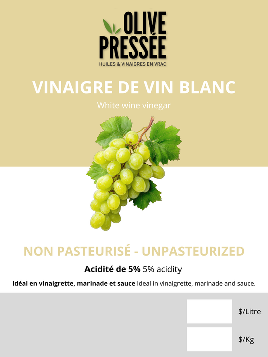 Vinaigre de vin blanc - Vrac