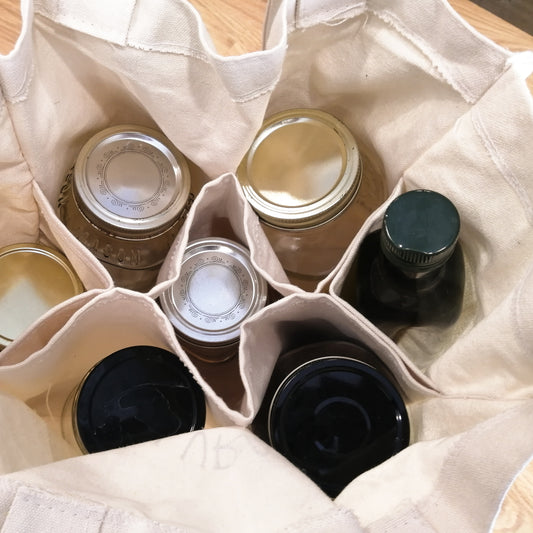 Sac à compartiments en coton biologique La Station Vrac