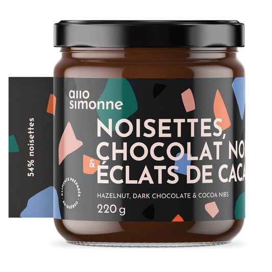 Tartinade Noisettes, Chocolat noir & Éclats de cacao