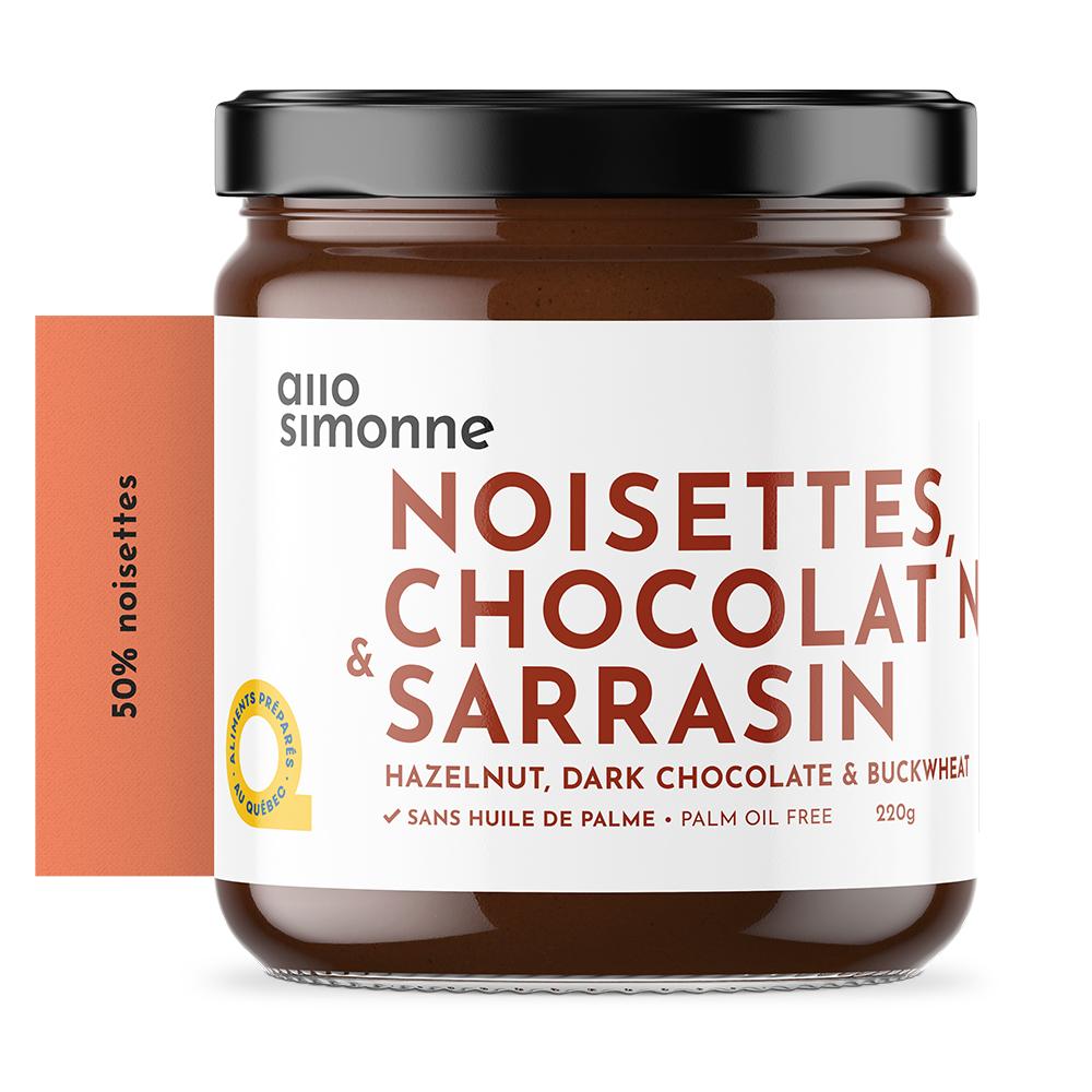 Tartinade Noisettes, Chocolat noir & Sarrasin